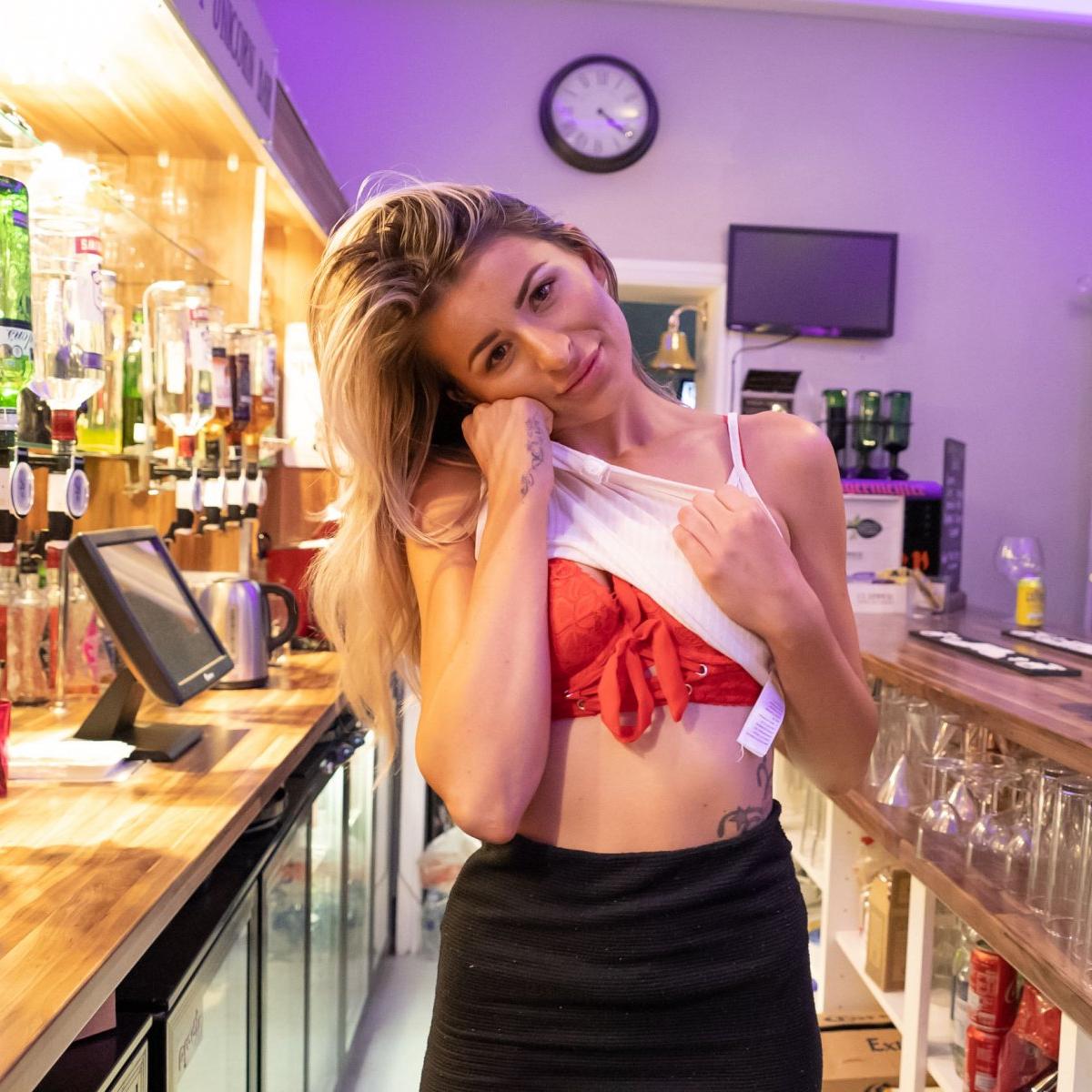 Barmaid Bianca would like to see you naked